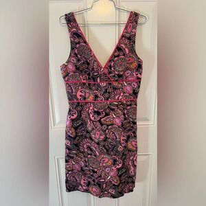 Sigrid Olsen Pink and Brown Paisley Dress
